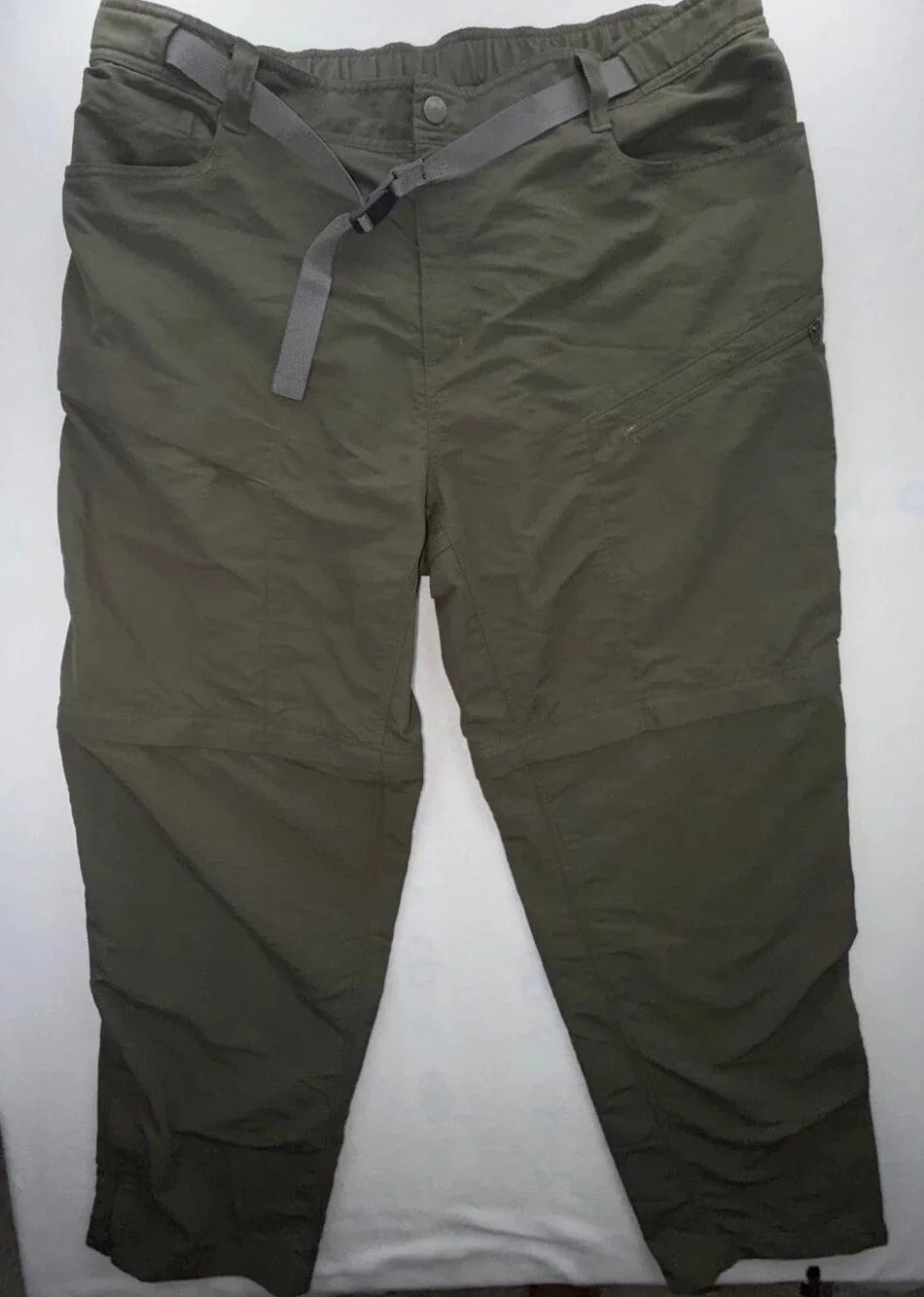 The North Face Travel Pants Mens XXL Olive Green Straight Leg Multiple Pockets